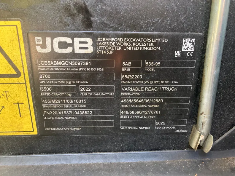 9m Telehandler JCB 535-95 2022